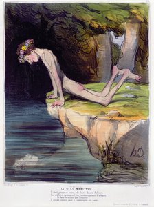 The Beautiful Narcissus, Caricature Engraved by d